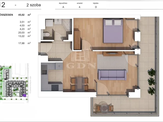 Eladó lakás Budapest XIV. kerület, Alsórákos 45 nm
