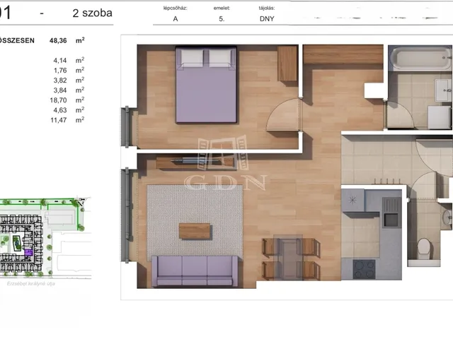 Eladó lakás Budapest XIV. kerület, Alsórákos 48 nm