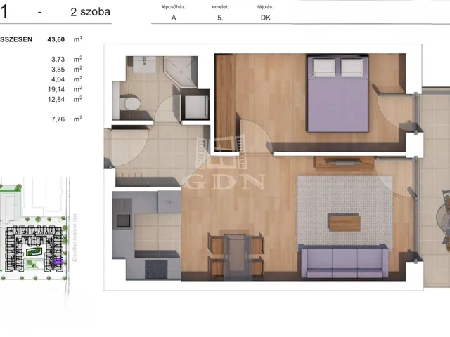Eladó lakás Budapest XIV. kerület, Alsórákos 44 nm