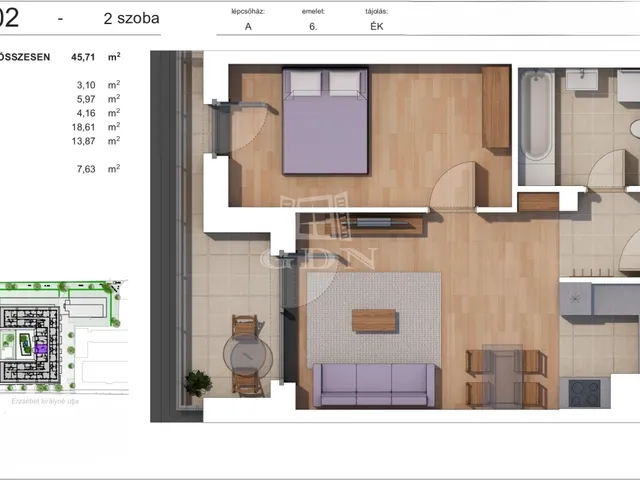 Eladó lakás Budapest XIV. kerület, Alsórákos 46 nm