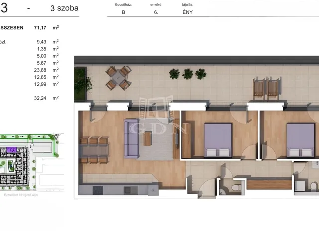 Eladó lakás Budapest XIV. kerület, Alsórákos 71 nm