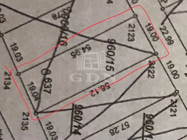 Eladó telek Balatonszárszó 1045 nm