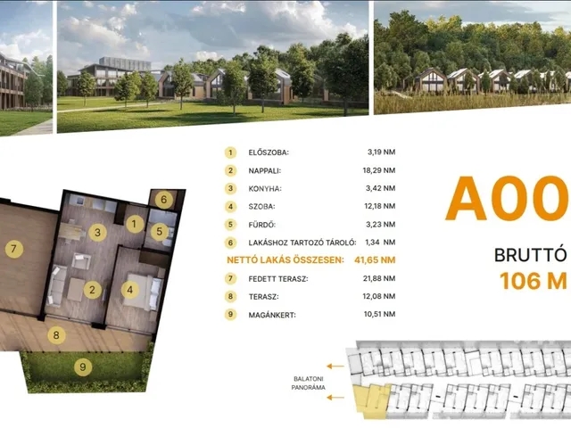 Eladó lakás Balatonföldvár 42 nm