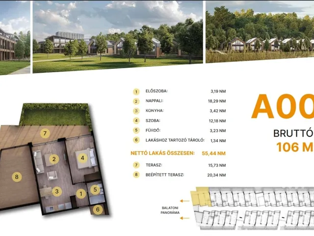 Eladó lakás Balatonföldvár 42 nm