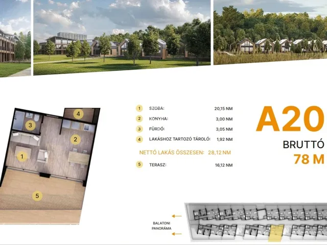 Eladó lakás Balatonföldvár 28 nm