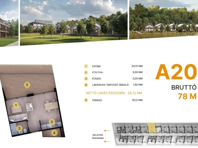 Eladó lakás Balatonföldvár 28 nm