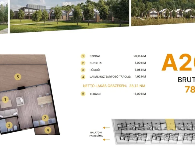 Eladó lakás Balatonföldvár 28 nm