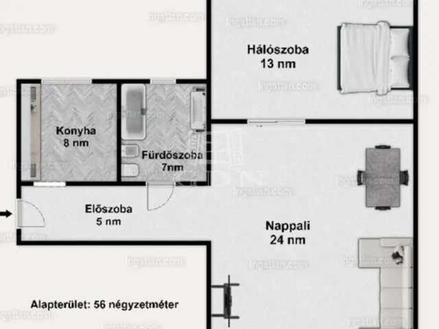 Eladó lakás Budapest X. kerület, Kőbánya 56 nm