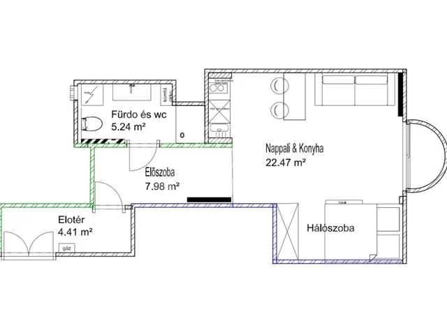 Eladó lakás Budapest XIII. kerület, Újlipótváros 36 nm