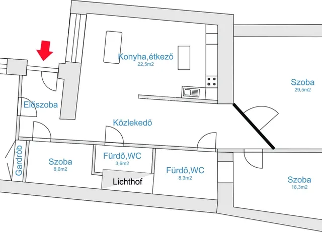 Eladó lakás Budapest VI. kerület 118 nm