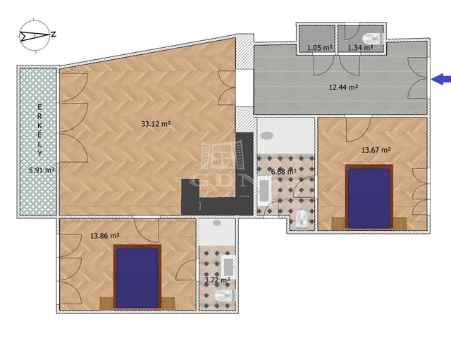 Eladó lakás Budapest V. kerület, Lipótváros 89 nm