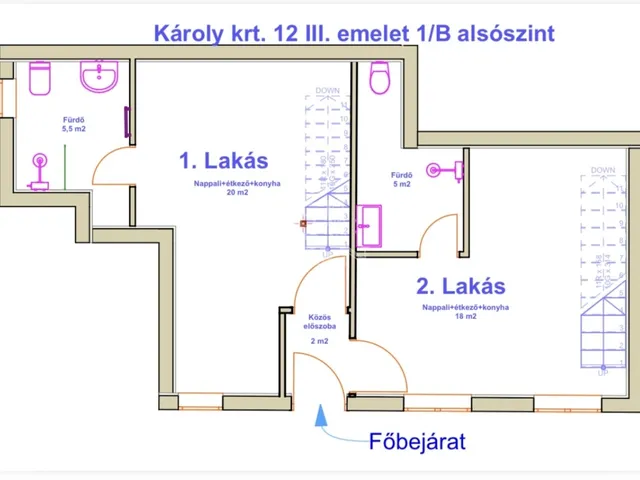 Eladó lakás Budapest V. kerület, Lipótváros 24 nm