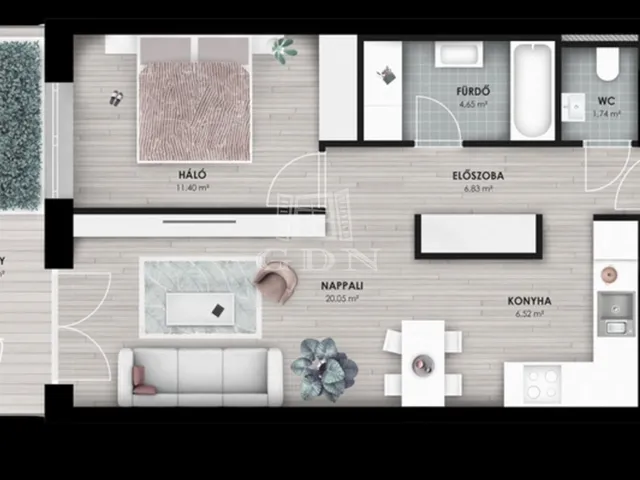 Eladó lakás Budapest XI. kerület, Kelenföld 51 nm