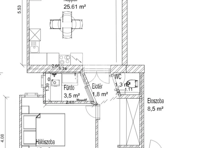 Eladó lakás Budapest XIII. kerület, Újlipótváros 56 nm