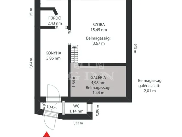 Eladó lakás Budapest VIII. kerület 26 nm