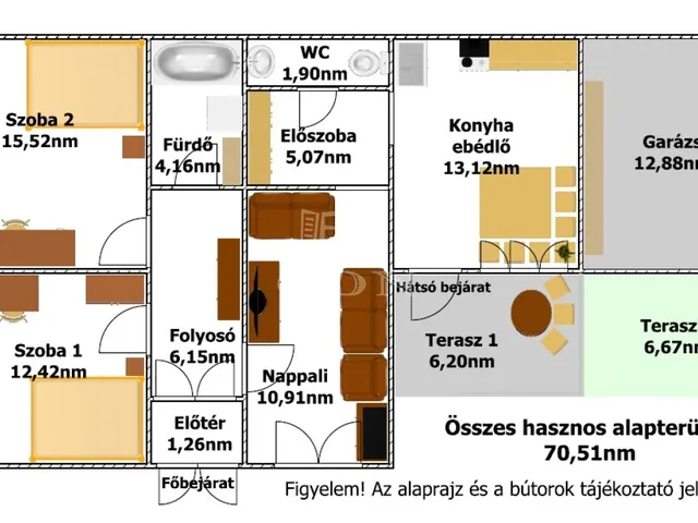 Eladó ház Polgár 70 nm