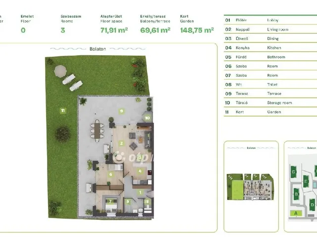 Eladó lakás Balatonszemes 105 nm