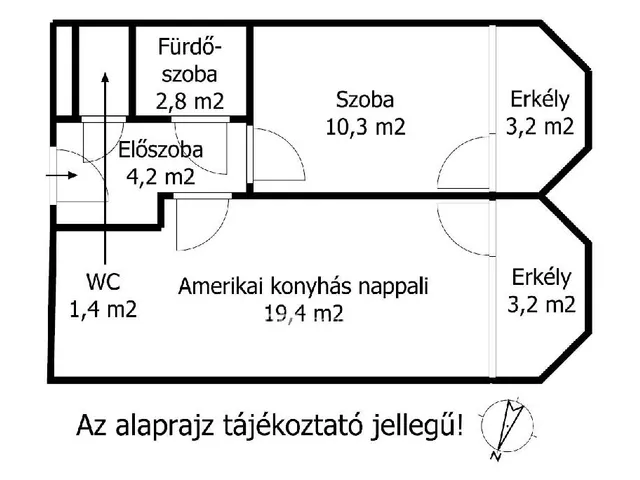 Eladó lakás Siófok 38 nm