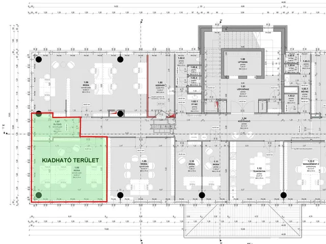 Kiadó kereskedelmi és ipari ingatlan Budapest III. kerület 25 nm