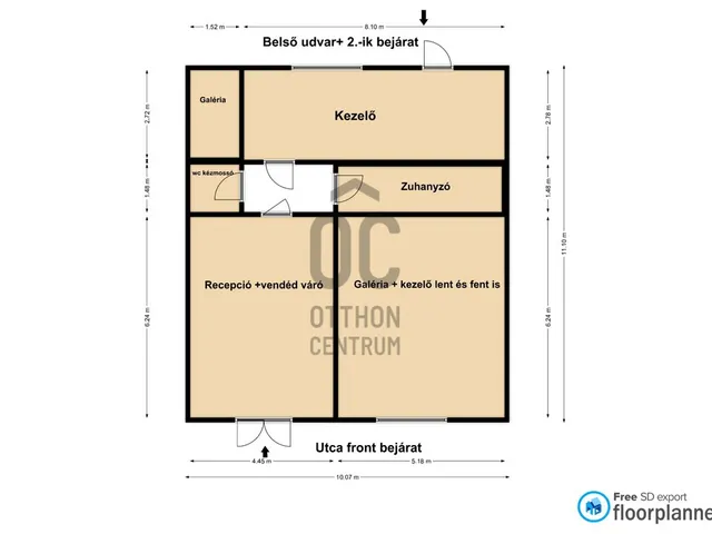 Eladó kereskedelmi és ipari ingatlan Budapest VI. kerület 48 nm