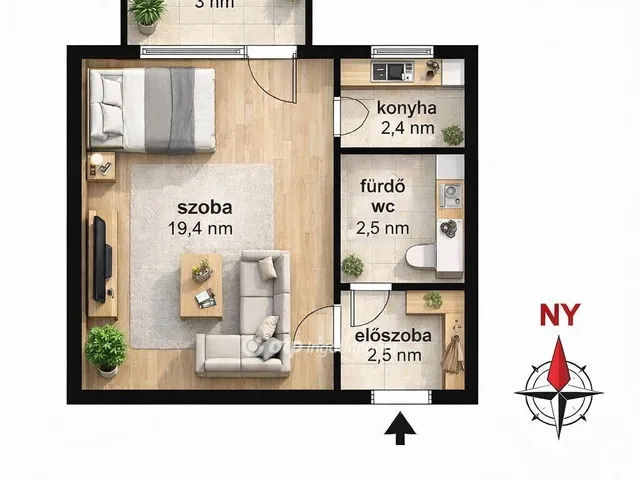 Kiadó lakás Budapest XIII. kerület 27 nm