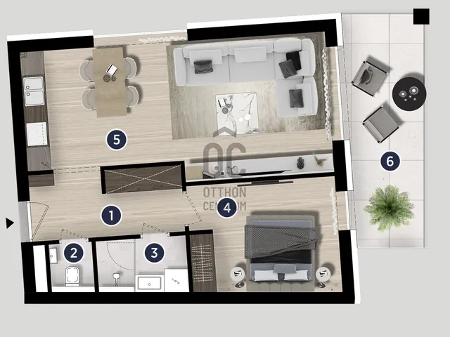 Eladó lakás Siófok, Ezüstpart 47 nm