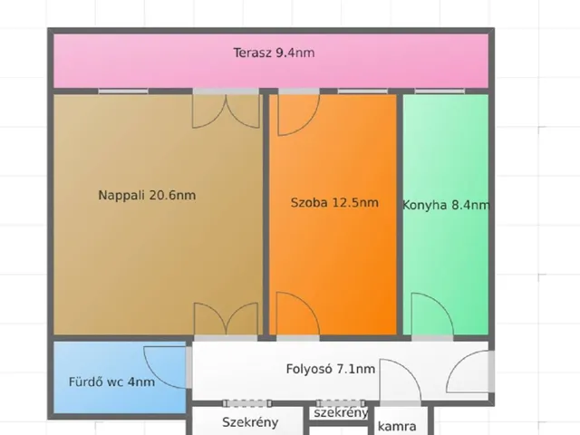 Eladó lakás Salgótarján, Március 15. utca 49 nm