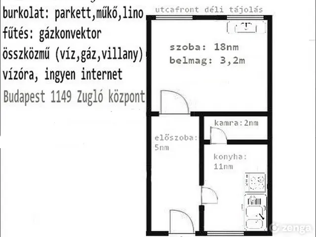 Eladó lakás Budapest XIV. kerület, Nagyzugló 36 nm