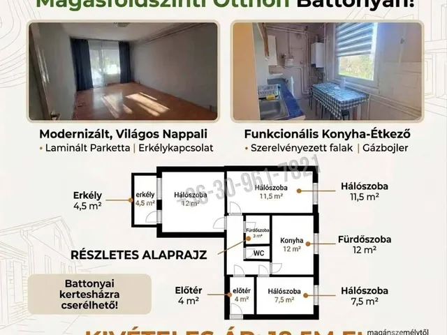 Eladó lakás Battonya 58 nm
