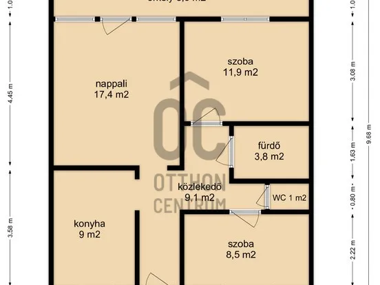Eladó lakás Zalaegerszeg, Belváros 63 nm