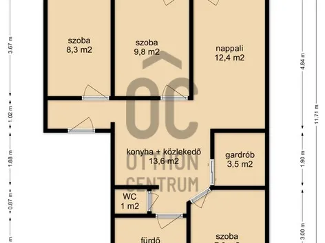 Kiadó lakás Zalaegerszeg, Belváros 67 nm