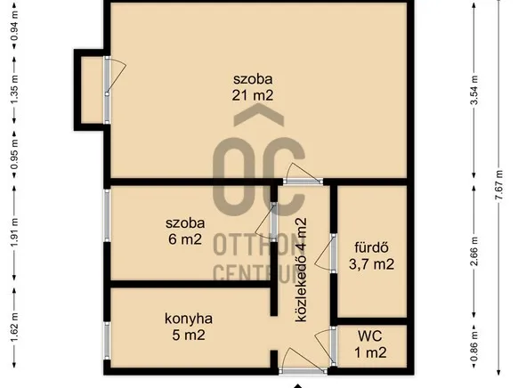 Eladó lakás Nagykanizsa, Belváros 40 nm