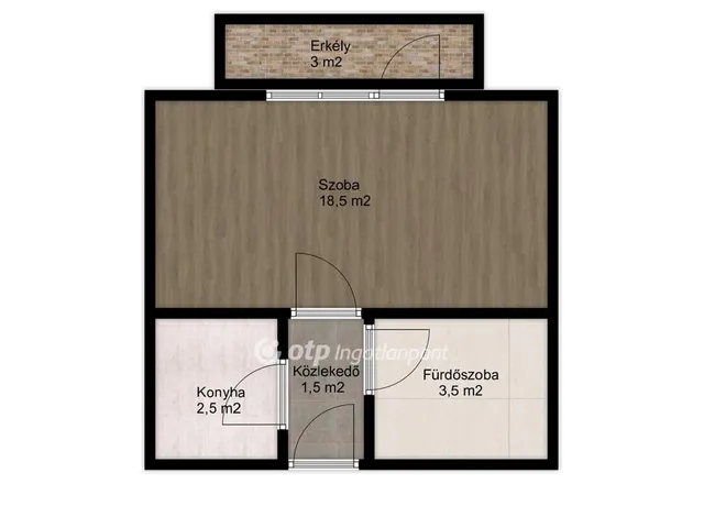 Eladó lakás Tiszalök 26 nm