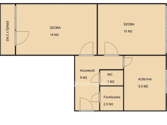 Eladó lakás Nyíregyháza 54 nm
