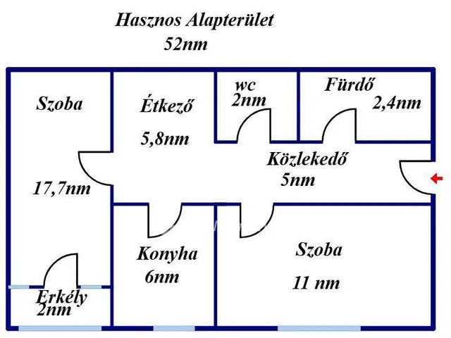Eladó lakás Szolnok 52 nm