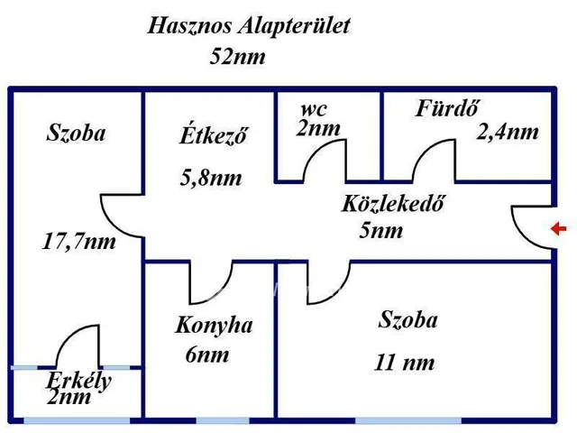 Eladó lakás Szolnok 52 nm