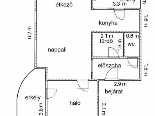 Kiadó lakás Budapest II. kerület 52 nm