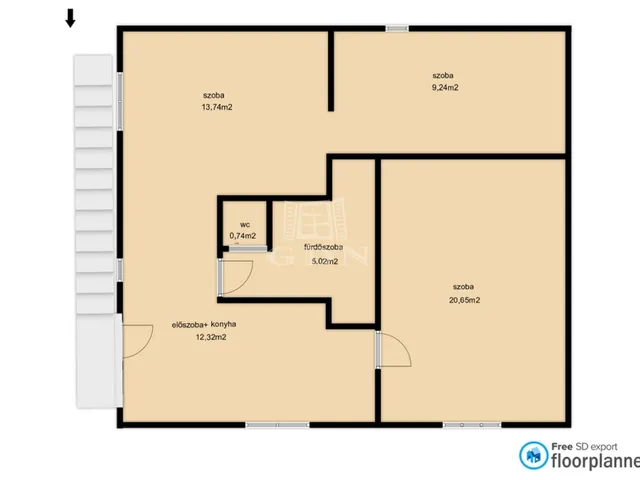 Eladó lakás Veszprém, Cholnokyváros 55 nm