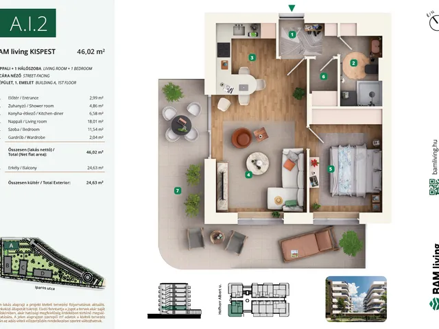 Eladó lakás Budapest XIX. kerület 46 nm