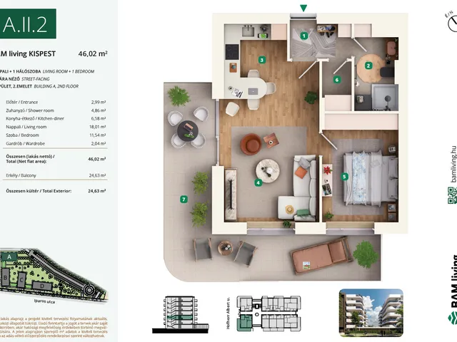 Eladó lakás Budapest XIX. kerület 46 nm