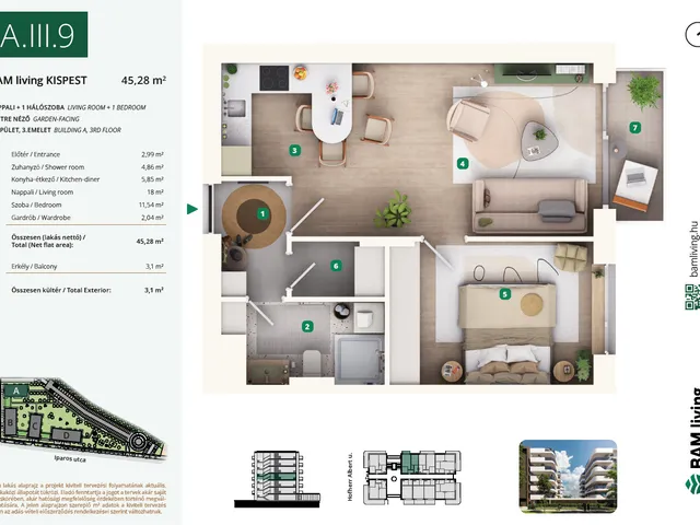 Eladó lakás Budapest XIX. kerület, Kispest 45 nm