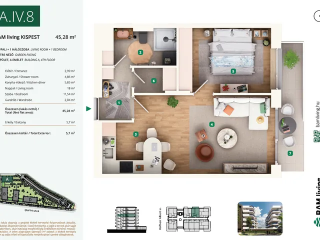 Eladó lakás Budapest XIX. kerület, Kispest 45 nm