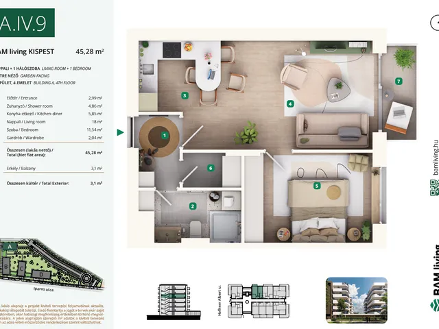 Eladó lakás Budapest XIX. kerület 45 nm