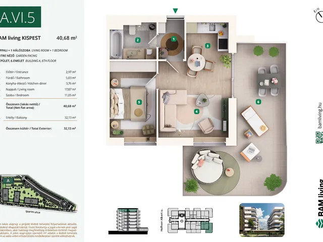 Eladó lakás Budapest XIX. kerület 41 nm