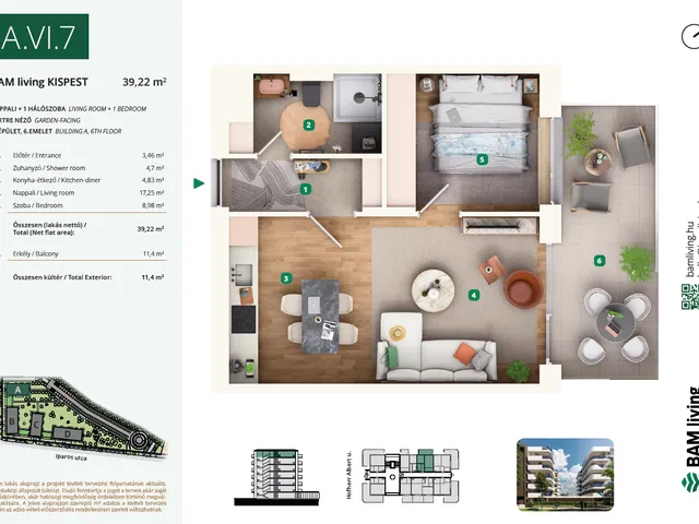 Eladó lakás Budapest XIX. kerület, Kispest 39 nm