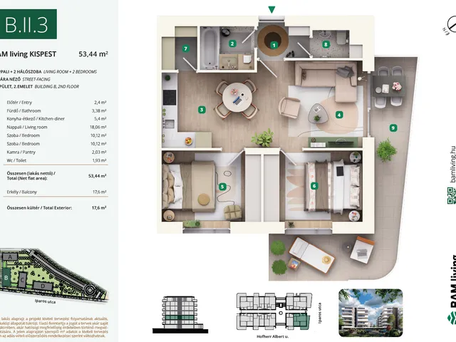 Eladó lakás Budapest XIX. kerület 62 nm