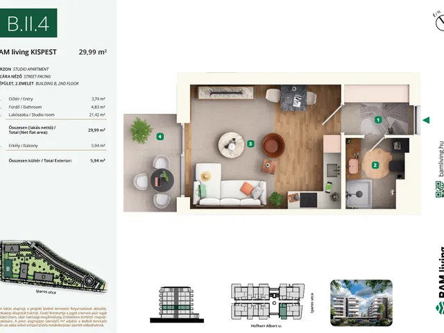 Eladó lakás Budapest XIX. kerület, Kispest 33 nm