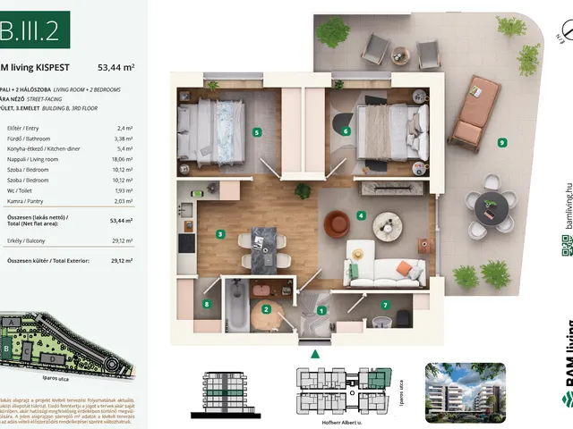 Eladó lakás Budapest XIX. kerület 68 nm