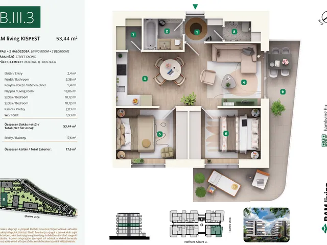 Eladó lakás Budapest XIX. kerület 62 nm