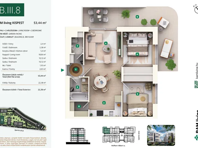 Eladó lakás Budapest XIX. kerület, Kispest 65 nm